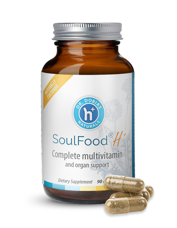 SoulFood H+ Bottle with pills - Dr. Dobias Healing Solutions