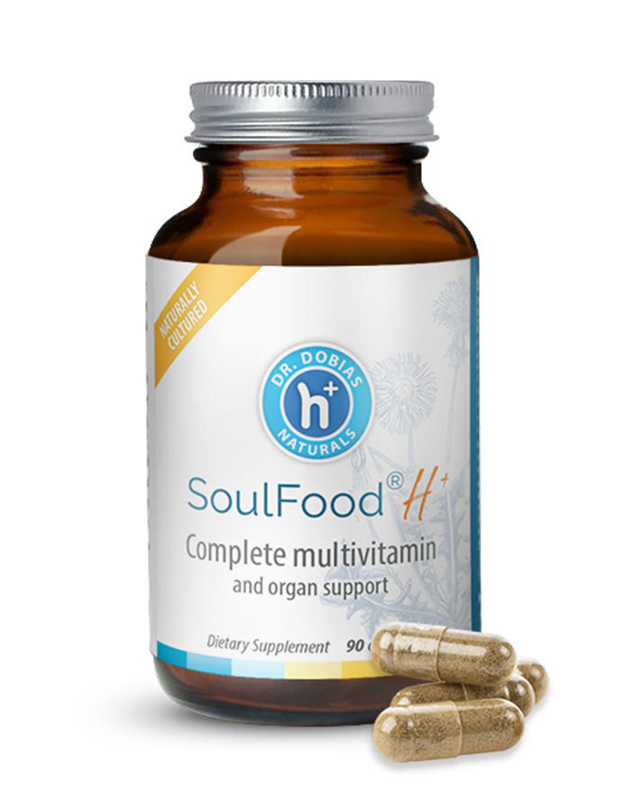 SoulFood H+ Bottle with pills - Dr. Dobias Healing Solutions