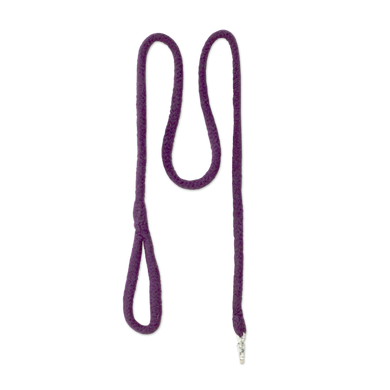 A purple leash with an elastic loop
